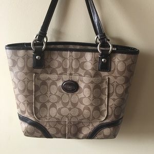 Authentic coach heritage Peyton tote shoulder bag